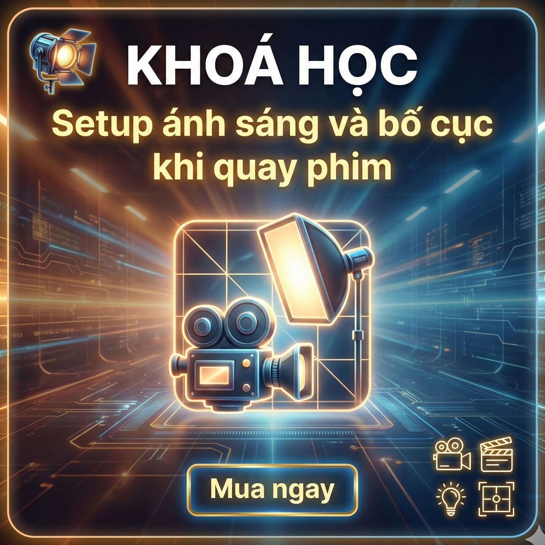 Khoá học Setup ánh sáng và bố cục khi quay phim