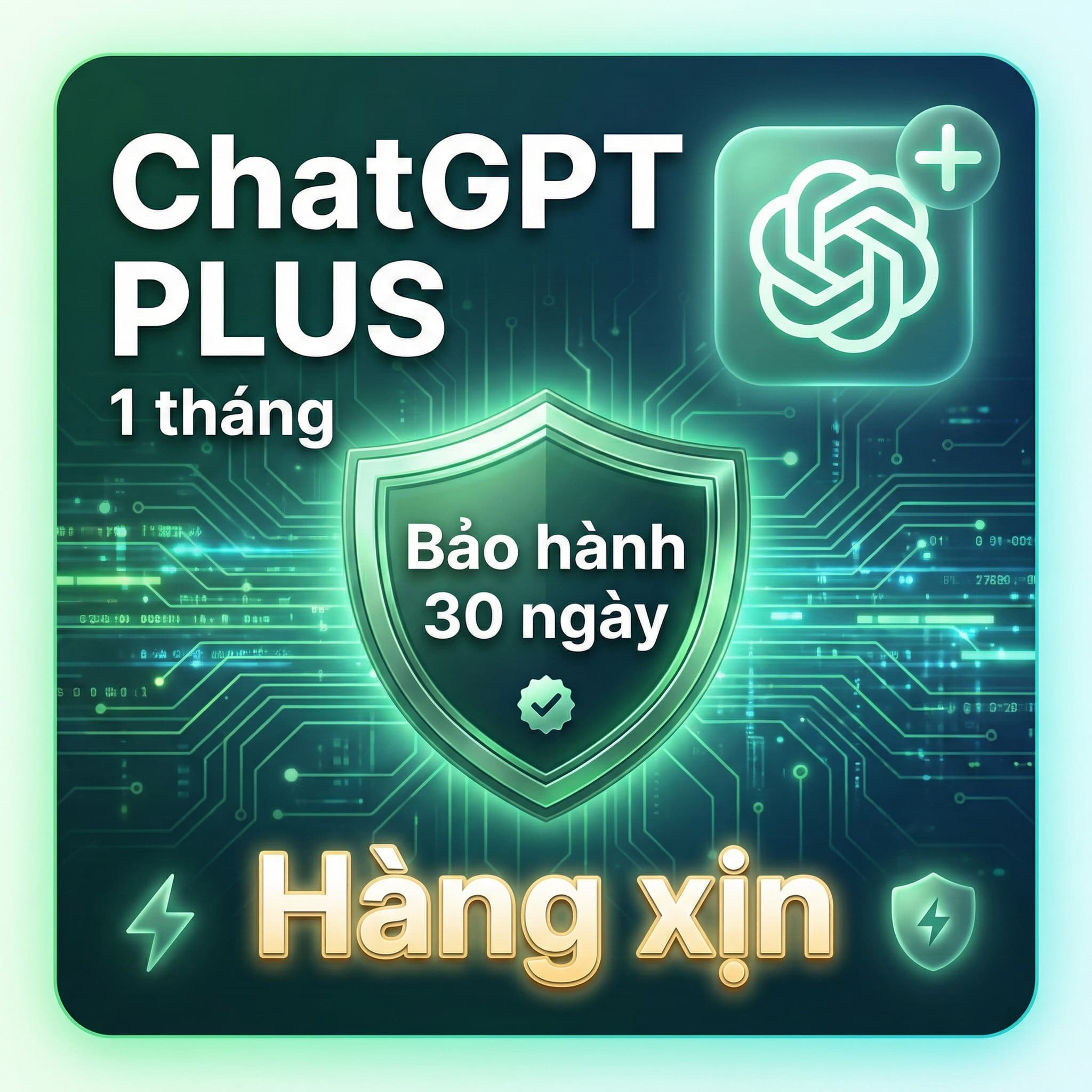 ChatGPT Plus 1 Tháng ( Bảo hành 30 ngày)